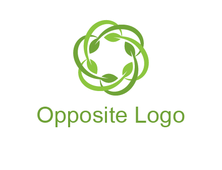 leaf swoosh rotation logo