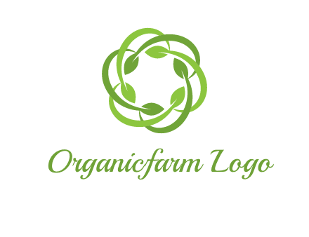 leaf swoosh rotation logo