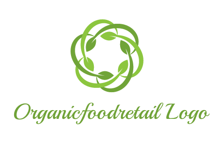 leaf swoosh rotation logo