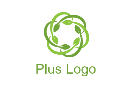 leaf swoosh rotation logo