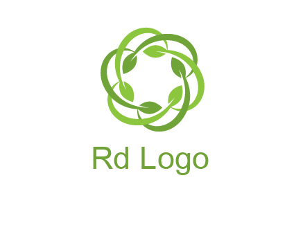 leaf swoosh rotation logo