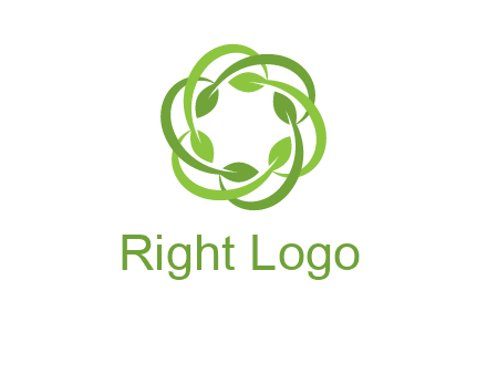 leaf swoosh rotation logo