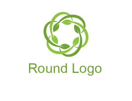 leaf swoosh rotation logo