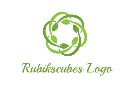 leaf swoosh rotation logo