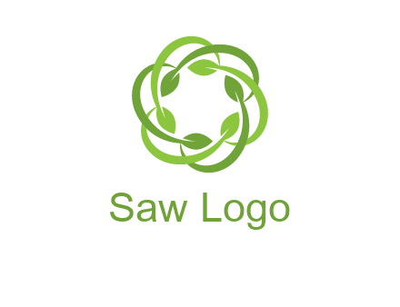 leaf swoosh rotation logo