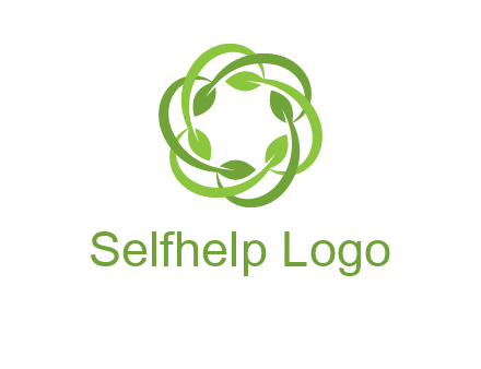 leaf swoosh rotation logo