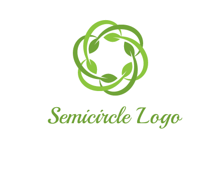 leaf swoosh rotation logo