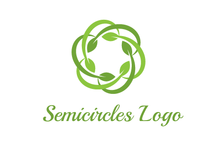 leaf swoosh rotation logo