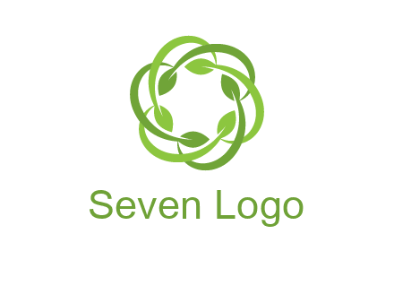 leaf swoosh rotation logo