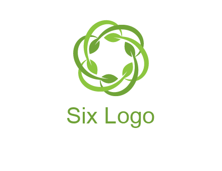 leaf swoosh rotation logo