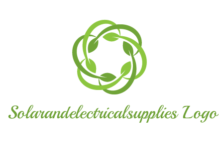 leaf swoosh rotation logo