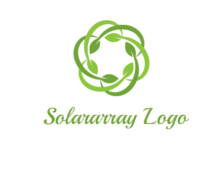 leaf swoosh rotation logo