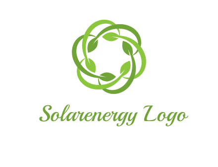 leaf swoosh rotation logo