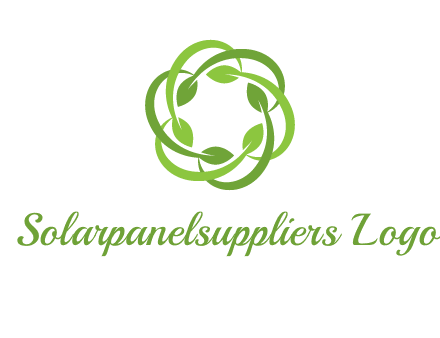 leaf swoosh rotation logo