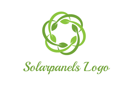 leaf swoosh rotation logo