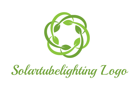 leaf swoosh rotation logo