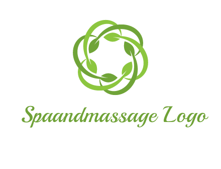 leaf swoosh rotation logo