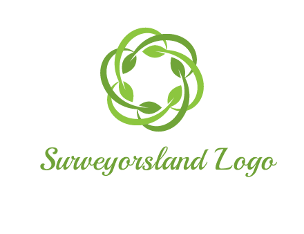 leaf swoosh rotation logo