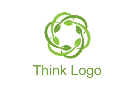 leaf swoosh rotation logo