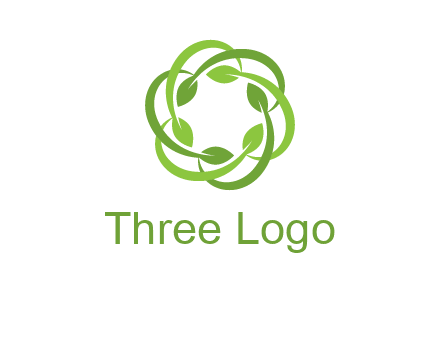 leaf swoosh rotation logo