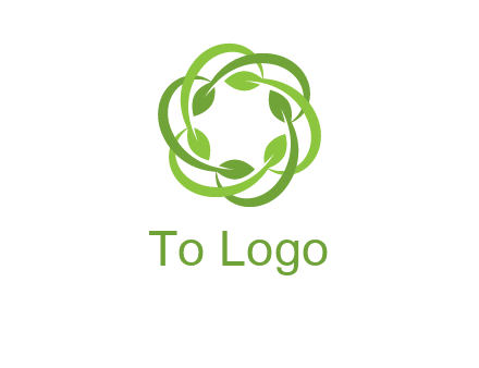 leaf swoosh rotation logo