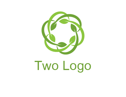 leaf swoosh rotation logo