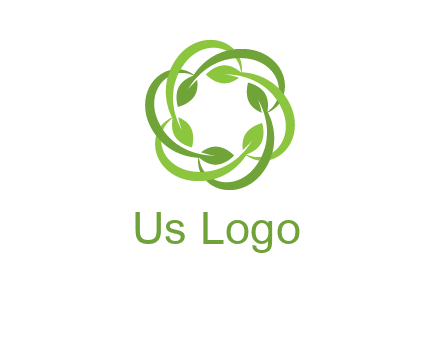 leaf swoosh rotation logo