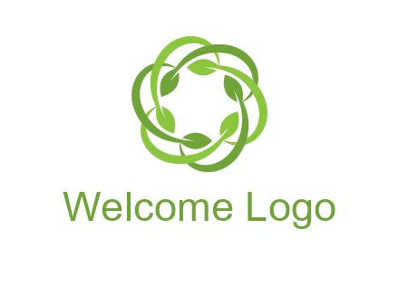 leaf swoosh rotation logo