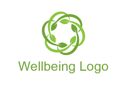 leaf swoosh rotation logo