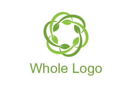 leaf swoosh rotation logo