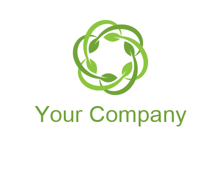 leaf swoosh rotation logo