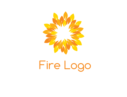flower around sun logo