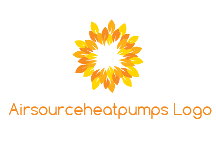 flower around sun logo