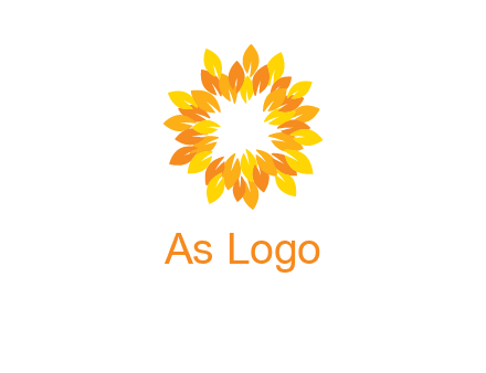 flower around sun logo