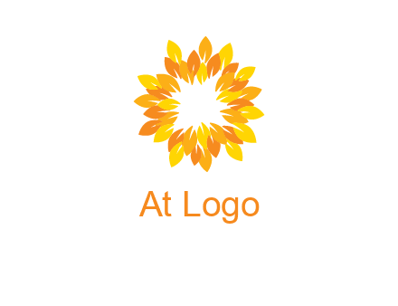 flower around sun logo