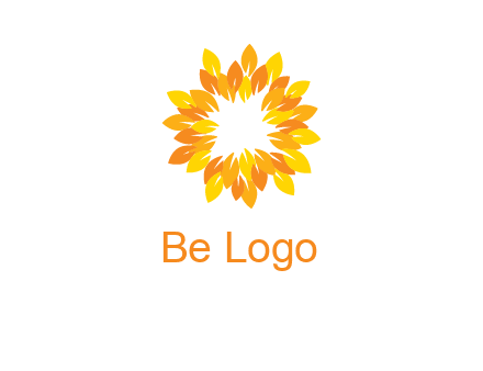flower around sun logo