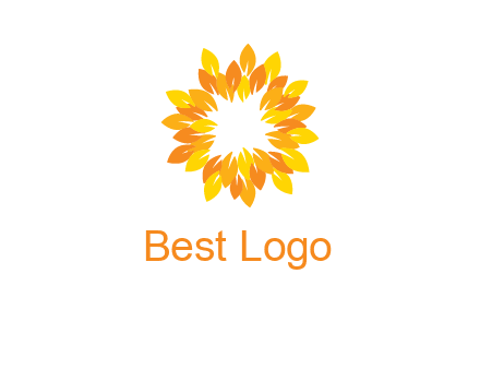 flower around sun logo