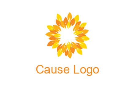 flower around sun logo