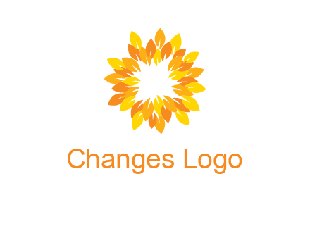 flower around sun logo
