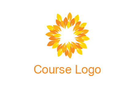 flower around sun logo