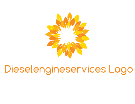 flower around sun logo