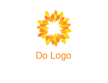 flower around sun logo