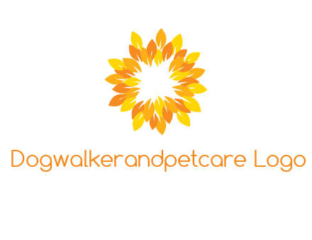 flower around sun logo