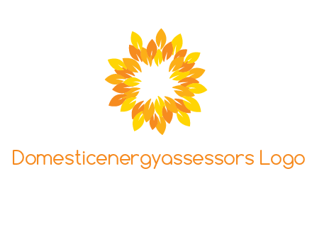 flower around sun logo