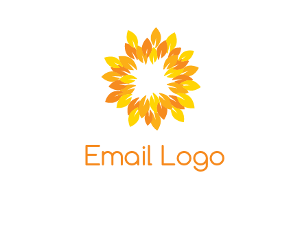 flower around sun logo