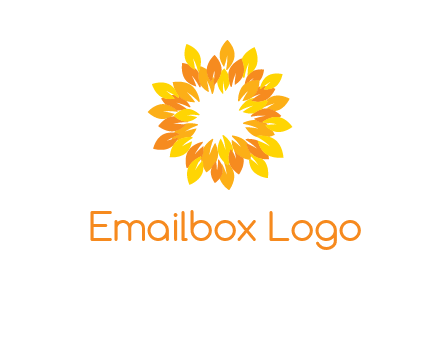 flower around sun logo