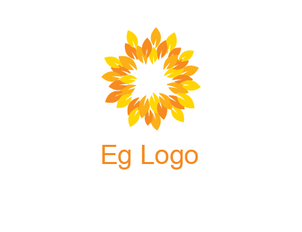 flower around sun logo