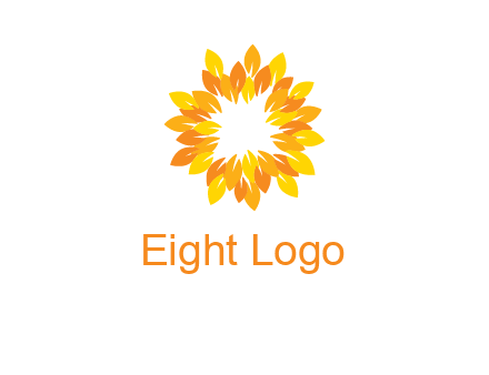 flower around sun logo