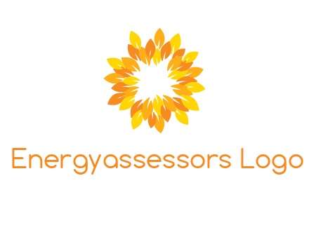 flower around sun logo