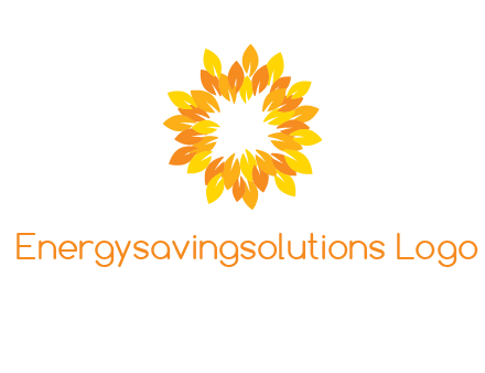 flower around sun logo